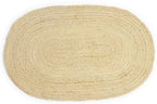 REDEARTH · Oval Area Rug - 2'x3' Braided Natural Jute with Non-Skid Backing - Handwoven Boho Rug for Bedroom, Kitchen, Living Room - Farmhouse Aesthetic Home Decor - Durable Handmade Rug