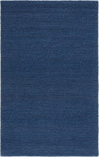 SAFAVIEH Area Rug 5x8 - Natura Collection - Navy & Blue, Handmade Wool Blend, Textured Design, Ideal for Living Room, Bedroom, Dining Space (NAT620M)