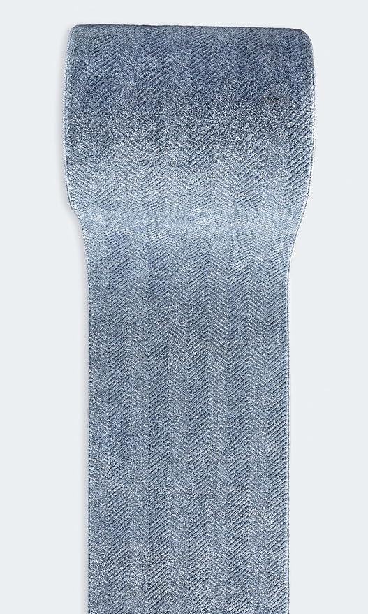 Well Woven Custom Size Hallway & Stair Runner- Harlow Pompeii Light Blue 27 Inches Wide x 21 Feet Long Runner (27" x 21') Runner Rug - Modern Chevron Pattern, Ultra-Soft, Easy-Clean