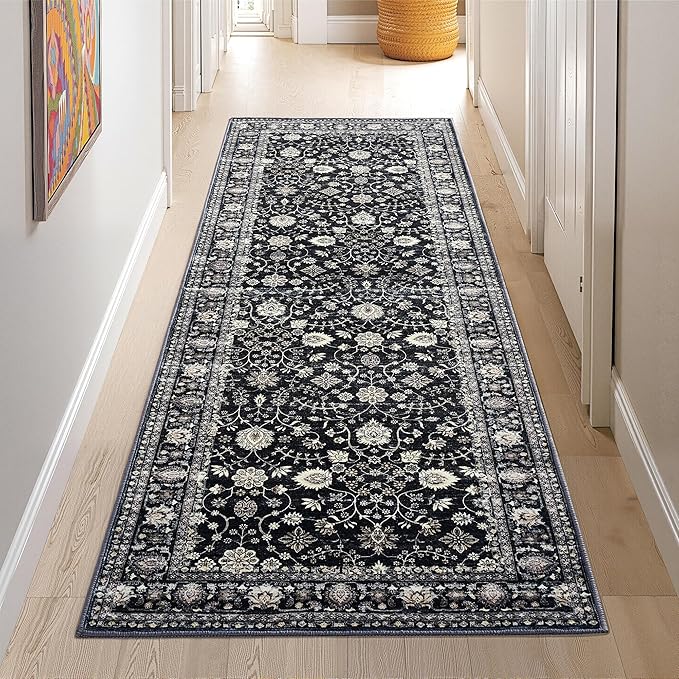 2x6 Area Rug,Boho Vintage Oriental Washable Rugs,Collapsible Area Rug for Bedroom, Entryway, Kitchen, Bathroom