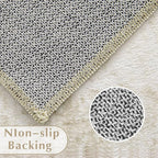 Area Rug 4x6 Entryway Rugs - Machine Washable Vintage Boho Area Rug Non-Slip Bedroom Rugs Soft Stain Resistant Living Room Carpet, Oriental Distressed Rug for Dining Room Office Nursery(Ivory, 4'x6')