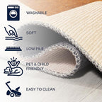 JONATHAN Y Machine Washable Indoor Area Rug 9X12 Cream/Terracotta, Cirkel Minimalist Geometric Dot for Living Room, Bedroom, Kitchen, Office, Easy-Cleaning, Pet-Friendly, Non-Shedding WSH113A-9