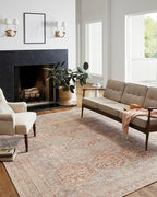 Loloi Chris Loves Julia Jules Collection JUL-04 Tangerine/Mist 9'-6" x 14', .13" Pile Height, Area Rug