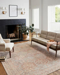 Loloi Chris Loves Julia Jules Collection JUL-04 Tangerine/Mist 2'-6'' x 12'-0'', .13" Pile Height, Runner Rug