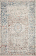 Loloi Chris Loves Julia Jules Collection JUL-07 Natural/Ocean 7'-6'' x 9'-6'', .13" Pile Height, Area Rug