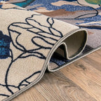 Rugshop Cream Bright Flowers Non Slip Non-Shedding Area Rug for Bedroom, Living Room and Home Office, 3'3" x 5'
