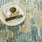 Dash & Albert Ladycross Green Hand Hooked Wool Rug, 7.5 X 9.5 Feet, Green Graphic Pattern