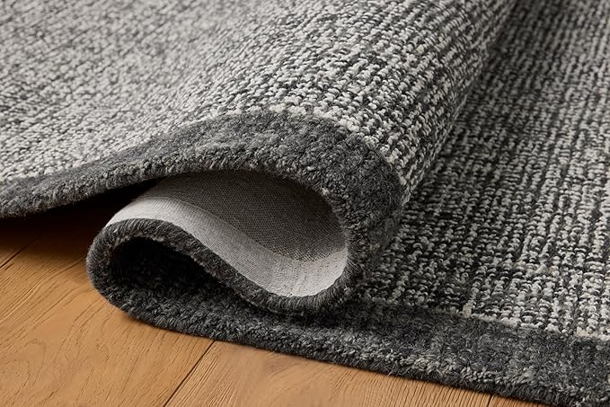 Loloi Magnolia Home by Joanna Gaines Henley Collection HNY-01 Ivory/Charcoal 7'-9" x 9'-9" Area Rug