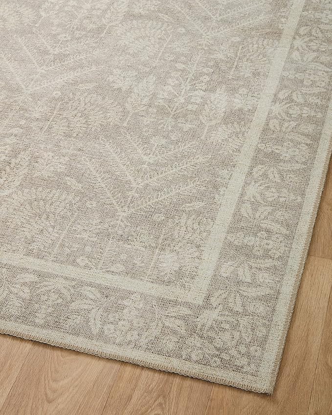 Loloi Rifle Paper Co. Maison Collection MAO-02 Bough Natural 5'-0" x 7'-6", .19" Pile Height, Area Rug