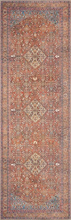 Loloi Loren Collection LQ-06 Red/Multi 3'-6" x 5'-6" Accent Rug
