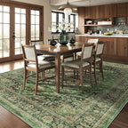 9x12 Large Area Rugs for Living Room Ultra-Soft Washable Rug Vintage Distressed Non-Slip Low Pile Stain Resistant Carpet for Bedroom Dining Room Kitchen Office