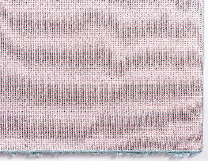 Unique Loom Davos Shag Collection Area Rug - Solid (2' 7" x 20' Runner, Aqua)