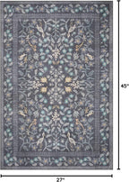 Loloi Rifle Paper Co. Maison Collection MAO-01 Nightingale Black 2'-3" x 3'-9", .19" Pile Height, Accent Rug