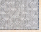Unique Loom Outdoor Trellis Collection Area Rug - Tribal Trellis (5' 3" x 8' Rectangle, Charcoal Gray/ Natural)