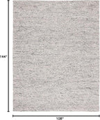 SAFAVIEH Area Rug 9x12 - Natura Collection - Large - Light Grey & Ivory, Handmade Wool Blend, Textured Design, Ideal for Living Room, Bedroom, Dining Space (NAT620G)