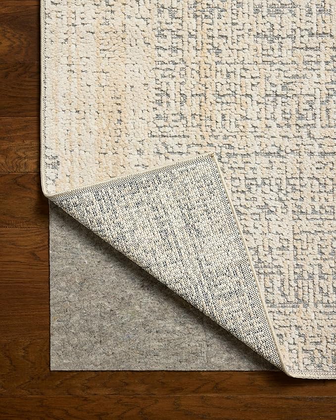 Loloi Amber Lewis Bexley Collection BEX-03 Natural/Slate 5'-0" x 7'-6" Area Rug Neutral, Textured, Living, Bedroom, Dining, Carpet