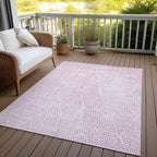 Addison Rugs Chantille ACN591 Pink 10' x 14' Indoor Outdoor Area Rug, Easy Clean, Machine Washable, Non Shedding, Bedroom, Living Room, Dining Room, Kitchen, Patio Rug