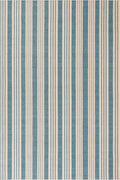 Dash & Albert Talos Blue Machine Washable Rug, 3 X 5 Feet, Blue/Ivory Stripe Pattern