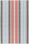 Dash & Albert Ranch Stripe Machine Washable Rug, 3 X 5 Feet, Multi Stripe Pattern