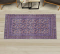 Ambesonne Floral Decorative Rug, Botanical Design Art Colorful Nasturtium Flowers Garden Art on Dark Background, Quality Carpet for Bedroom Dorm and Living Room, 2' x 5', Purple Grey