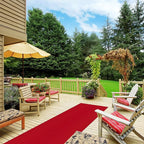 Ottomanson 2' x 55' Hallway Runner with Scraper Pile - Extra Durable Non-Slip Rug Mat for Indoor & Outdoor Use - Ideal for Kitchen, Entryway, Patio & Garage - High-Traffic Carpet, Red
