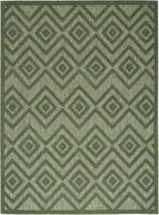 Nourison Home Versatile Green 4' x 6' Area Rug - Easy Clean, Non Shedding, Bed Room, Living Room, Dining Room, Kitchen (4' x 6')