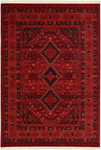 Unique Loom Tekke Collection Area Rug - Sheibani (7' 1" x 10' Rectangle, Red/ Black)