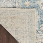 Nourison Home Astra Machine Washable Light Blue 2'2" x 8' Area Rug - Easy Clean, Non Shedding, Bed Room, Living Room, Dining Room, Kitchen (8' Runner)