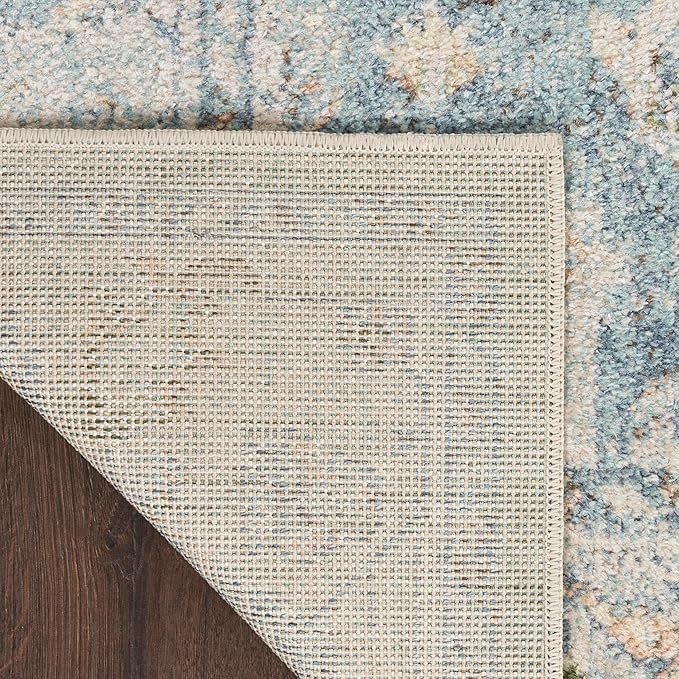 Nourison Home Astra Machine Washable Light Blue 6'7" x 9' Area Rug - Easy Clean, Non Shedding, Bed Room, Living Room, Dining Room, Kitchen (7' x 9')