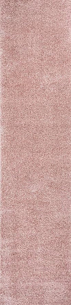 Eyely UES100P-210 Supersoft Haze Solid Low-Pile Indoor Runner Rug Casual;Contemporary;Solid;Traditional, Bedroom, Kitchen, Living Room, Easy-Cleaning, Non-Shedding, 2 X 10, Pink