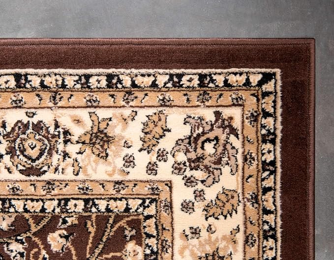 Unique Loom Sialk Hill Collection Area Rug - Washington (2' 2" x 3' 1" Rectangle Brown/Black)