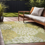 Beverly Rug Outdoor Rug 5x7 Modern Exotic Tropical Leaf Area Rugs for Indoor and Outdoor Patio Deck Porch Garden Water Resistant Washable Outside Carpet (5 x 7 Green)