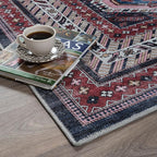 Fame Rugs Turkish Rug. Washable Vintage Oriental Antique Inspired Traditional Doormat Small Modern Area Rugs Luxury Entryway Entry Bedroom Bathroom Kitchen (400RN, 7'5 x 9'9)