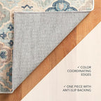 Dash and Albert Pali Machine Washable Area Rug - 3' x 5' Blue - Geometric Accent Rug - Anti-Slip Backing, Lightweight, Machine Washable, High Traffic Areas Kitchen, Mudroom, Laundry Room