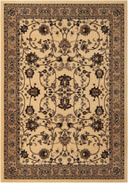 Unique Loom Sialk Hill Collection Area Rug - Washington (7' 1" x 10' Rectangle Ivory/Black)