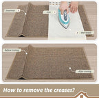 BEQHAUSE Dirt Trapper Door Mat 24" x 36", Non-Slip Washable Doormats Entrance Mat, Dirt Resistant and Absorbent Welcome Mat, Low Profile Floor Mats for Front Back Door and Entryway, Beige