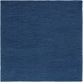 SAFAVIEH Natura Collection Area Rug - 4' Square, Navy & Blue, Handmade Wool Blend, Textured Design, Ideal for Living Room, Bedroom, Dining Space (NAT620M)
