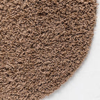 Unique Loom Solid Shag Collection Area Rug (4' 1" Round, Sandy Brown)