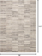 Loloi Darby Collection DAR-01 Charcoal/Sand 6'-7" x 9'-3" Area Rug