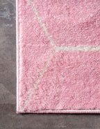 Unique Loom Trellis Frieze Collection Area Rug - Geometric (8' x 11', Light Pink/ Ivory)