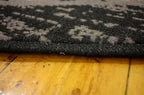 Unique Loom Taftan Collection Border Geometric Tribal Inspired Design Area Rug (8' 0 x 8' 0 Round, Black/ Gray)