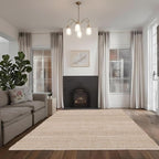 REDEARTH · Jute Cotton Area Rug - 6'x9' Rectangular Rug, Sustainable Handwoven, Non-Shedding, Soft & Durable – Reversible, Neutral Tones for Home Décor in Living Room, Dining Room, Bedroom