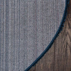 Unique Loom Solid Shag Collection Area Rug (3' 3" Round, Sapphire Blue/ Navy Blue)