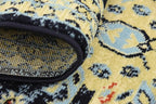 Unique Loom Taftan Collection Border Geometric Tribal Inspired Design Area Rug (2' 7 x 10' 0 Runner, Navy Blue/ Gold)