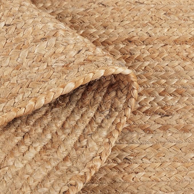 REDEARTH · Rectangular Area Rug - 2'x3' Braided Natural Jute - Artisan Made Boho Jute Rugs for Bedroom - Kitchen - Living Room - Farmhouse - Aesthetic Home Decor- Handmade Vintage Décor, Set of 2