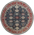 Power Black Hand Knotted All Over Pattern Pure Wool Round Oriental Rug (10'x10')