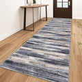 Modern Abstract Runner Rug 3x10, Grey Black Multi Washable Kitchen Runner Non-Slip Soft Hallway Rug Runner Thin Print Faux Wool Carpet for Entryway Bedroom Laundry Room Indoor Home Office Decor