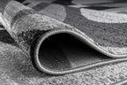 Rugshop Gray Modern Geometric Area Rug, Abstract Circles, High-Traffic, Non-Shedding, for Living Room, Bedroom and Home Office, 5'3" x 7'3"