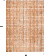 Hand-Tufted 100% Wool Area Rug – Unique Modern Geometric Grid Pattern, Soft Plush Textured Carpet for Living Room, Bedroom, Dining Room & Entryway (Gold, 8' x 10')