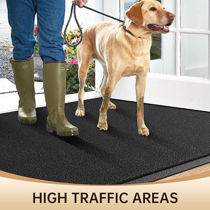 Amyracel Front Door Mat Indoor Outdoor Entrance, 48" x 72" All-Season Waterproof Doormat for Enterway, Heavy Duty Commercial Floor Mat, Fade Resistant, Rubber Back, Low Profile, Easy Clean
